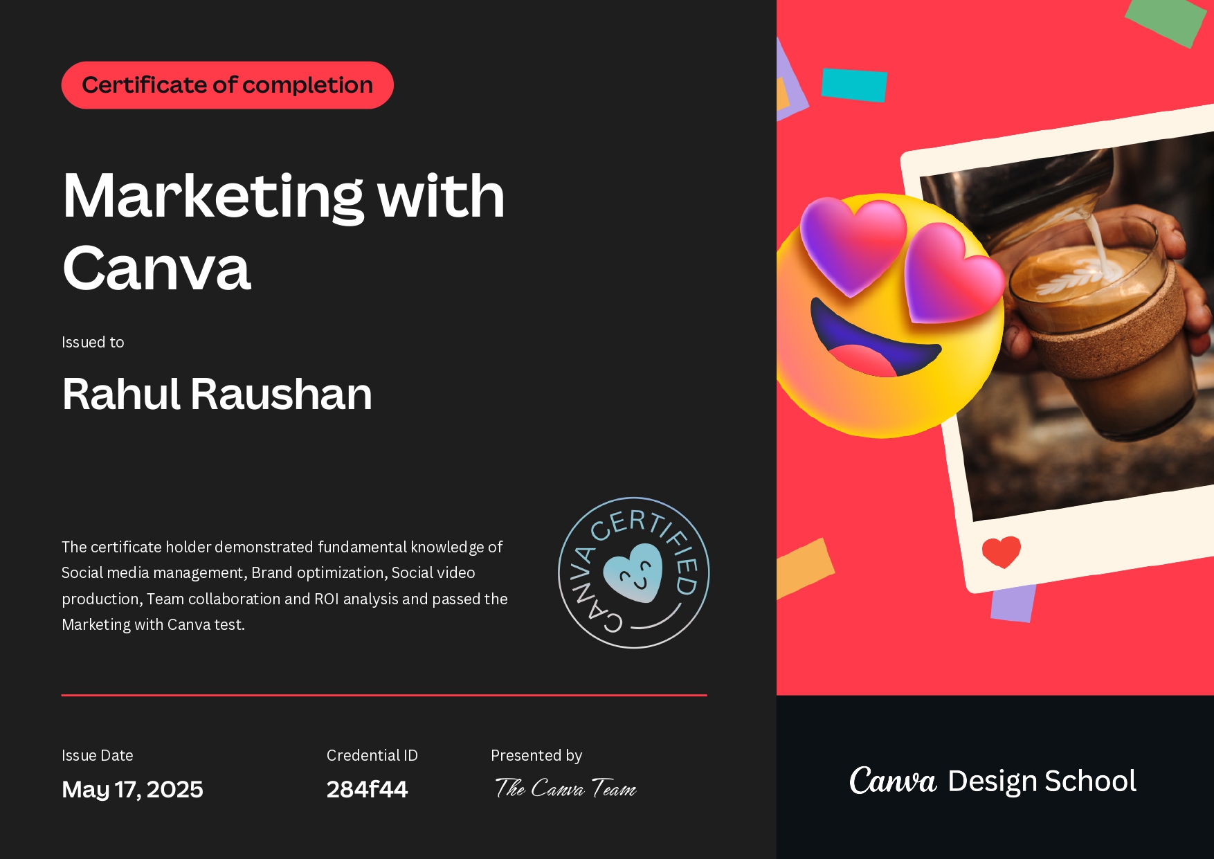 Canva Certificate