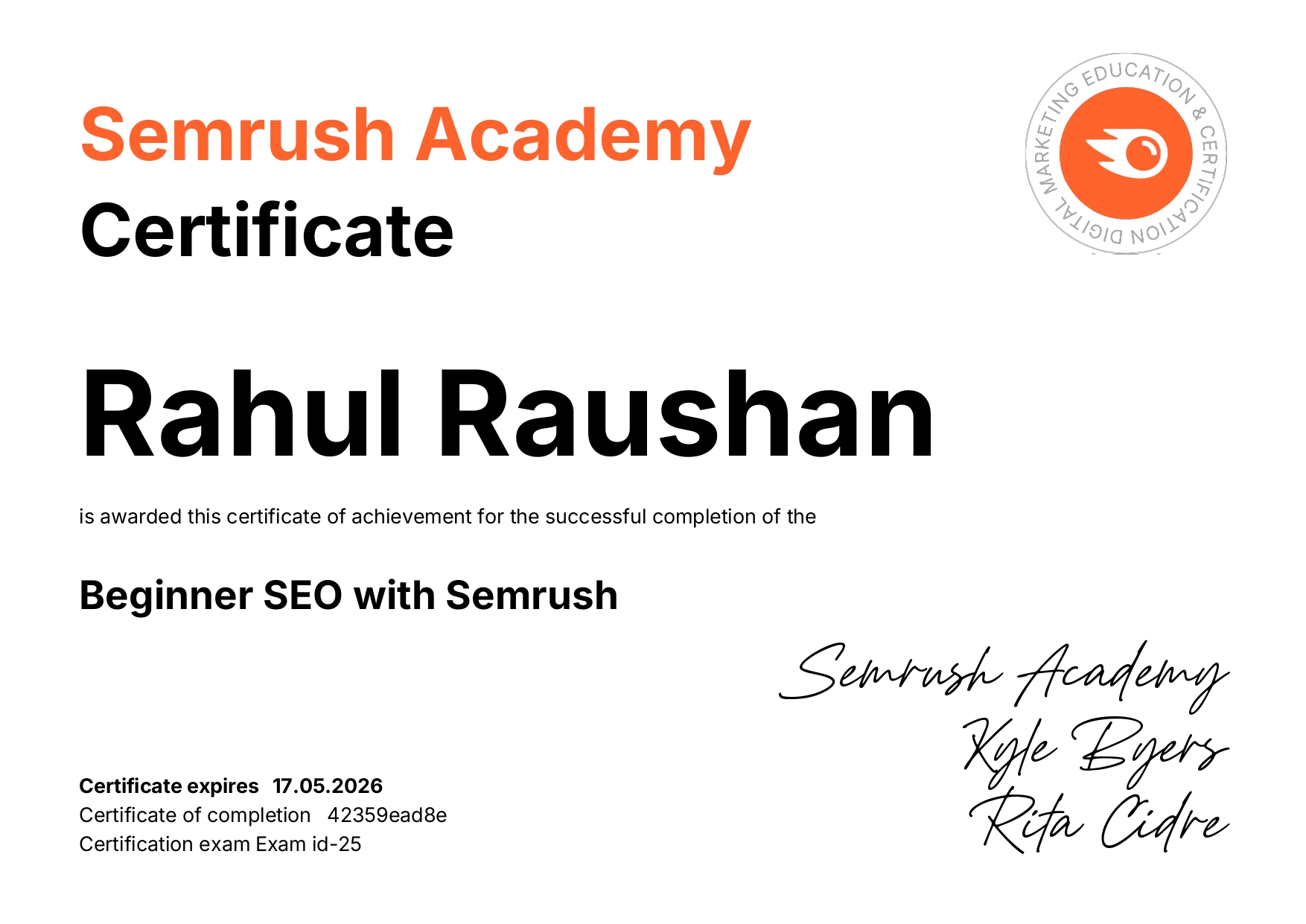 Google Certificate